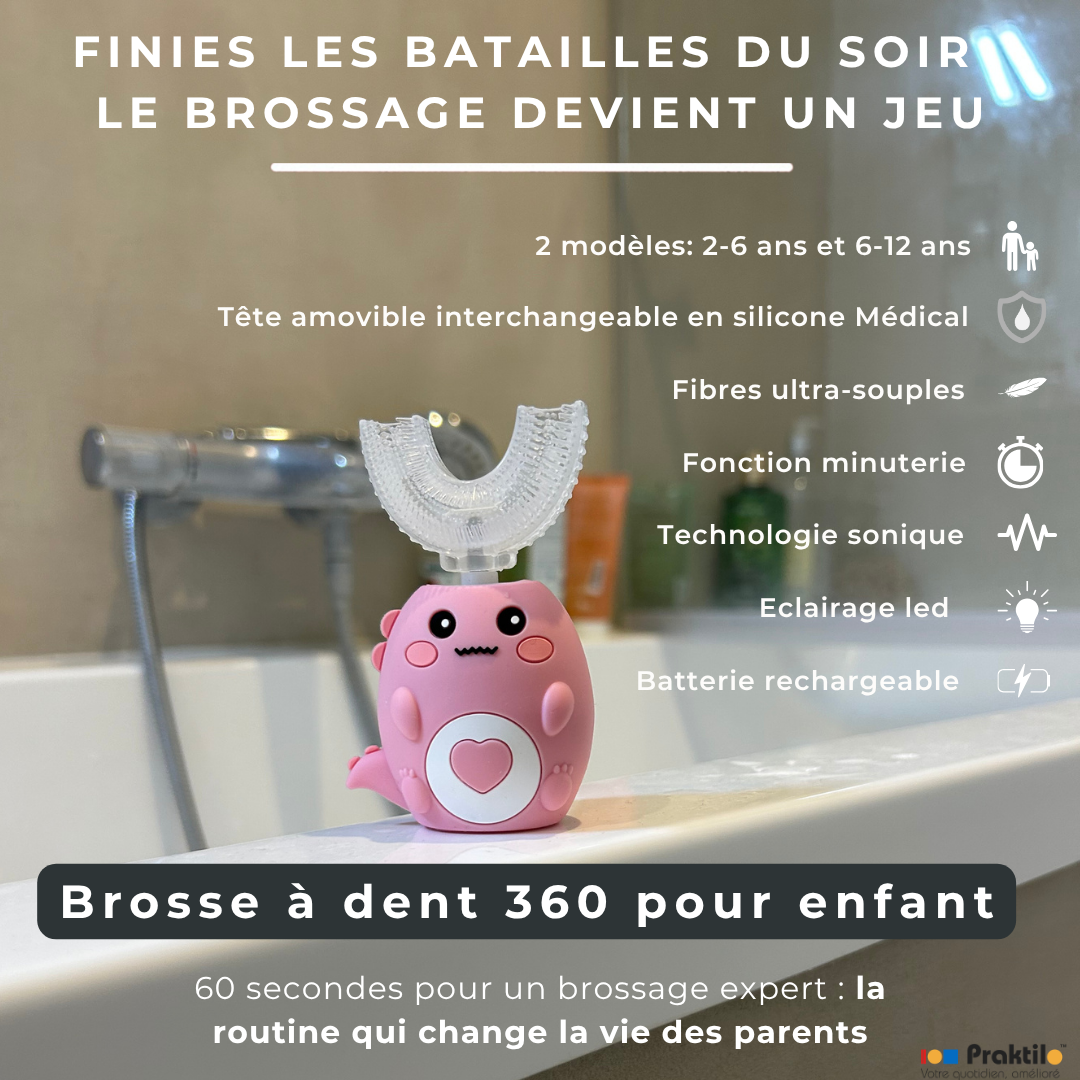 Brosse à Dents Électrique 360° : La Révolution 2-12 ans