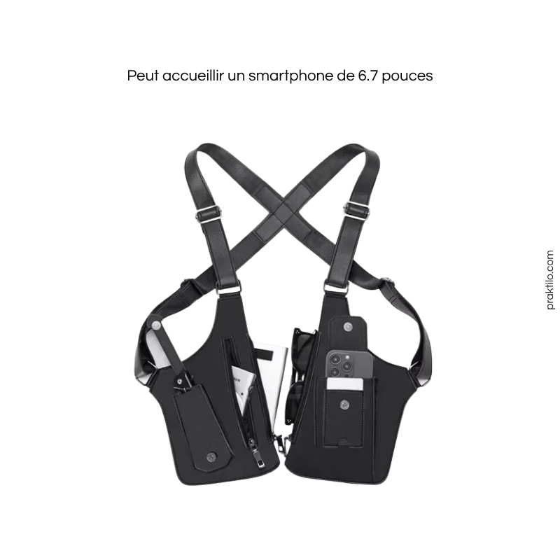 Sac Holster Ergonomique Praktilo™ – Extra-Plat, Anti-Vol & Liberté de Mouvement