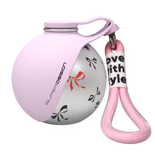 Gourde Sphère Nomade 2-en-1 - Pour chien et chat - En Acier Inoxydable 304 Silicone Alimentaire - 285 mL