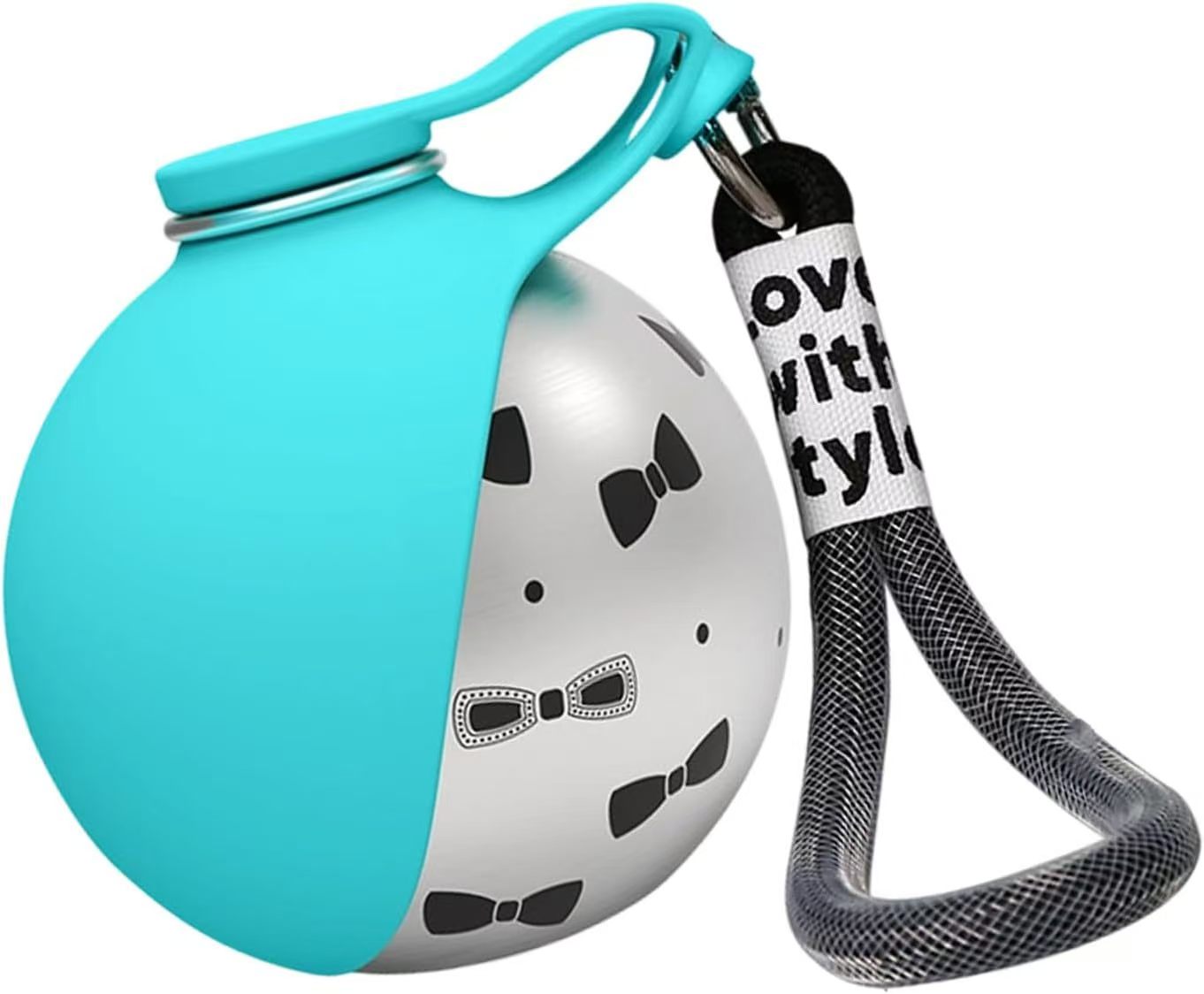 Gourde Sphère Nomade 2-en-1 - Pour chien et chat - En Acier Inoxydable 304 Silicone Alimentaire - 285 mL
